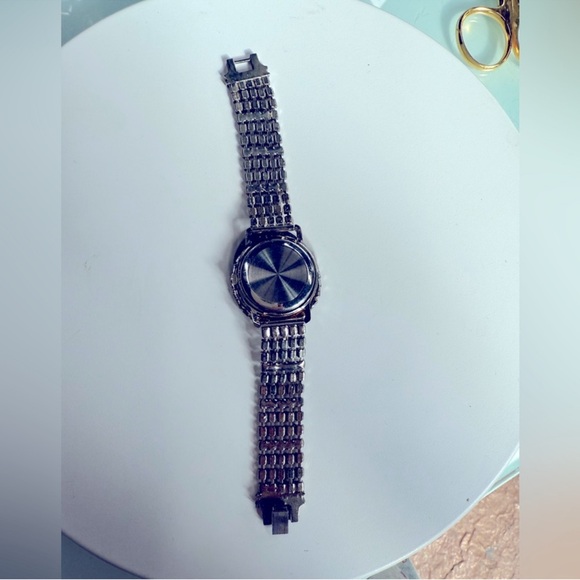 Jalga Vintage Crystal Bracelet Watch Prong Set Rhinestones New Battery - Picture 5 of 7